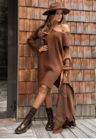 Dzianinowa sukienka Livorno czekoladowa