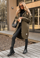 Długa bluza z kapturem Peaceful Mind khaki