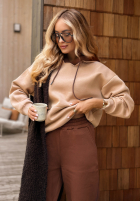 Komplet dresowy bluza i spodnie Take Me Home beżowo-czekoladowy