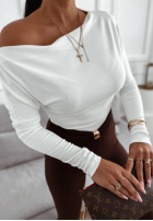 Wiskozowa asymetryczna bluzka Right For Me ecru