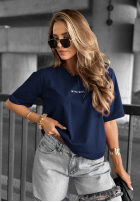 T-shirt z napisem Minimal granatowy