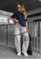 T-shirt z napisem Minimal granatowy