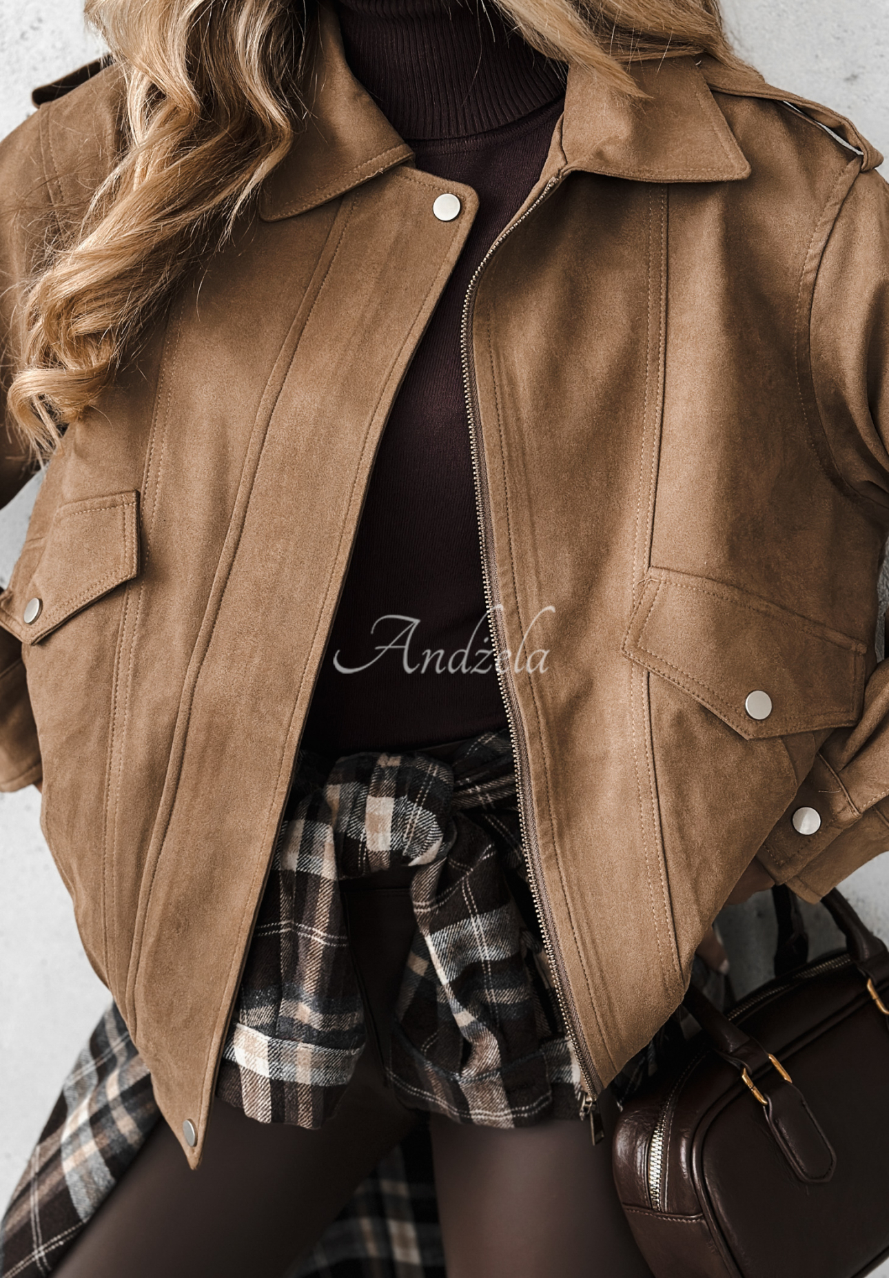 Coldest Winds camel suede ramones jacket