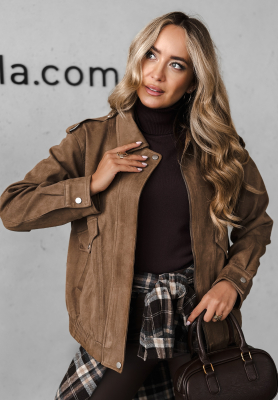 Coldest Winds camel suede ramones jacket