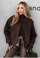 Krótka kurtka bomberka Coldest Winds czekoladowa