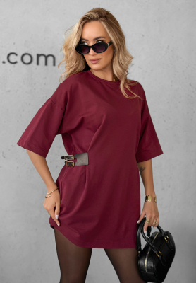 Somewhere Else burgundy cotton dress
