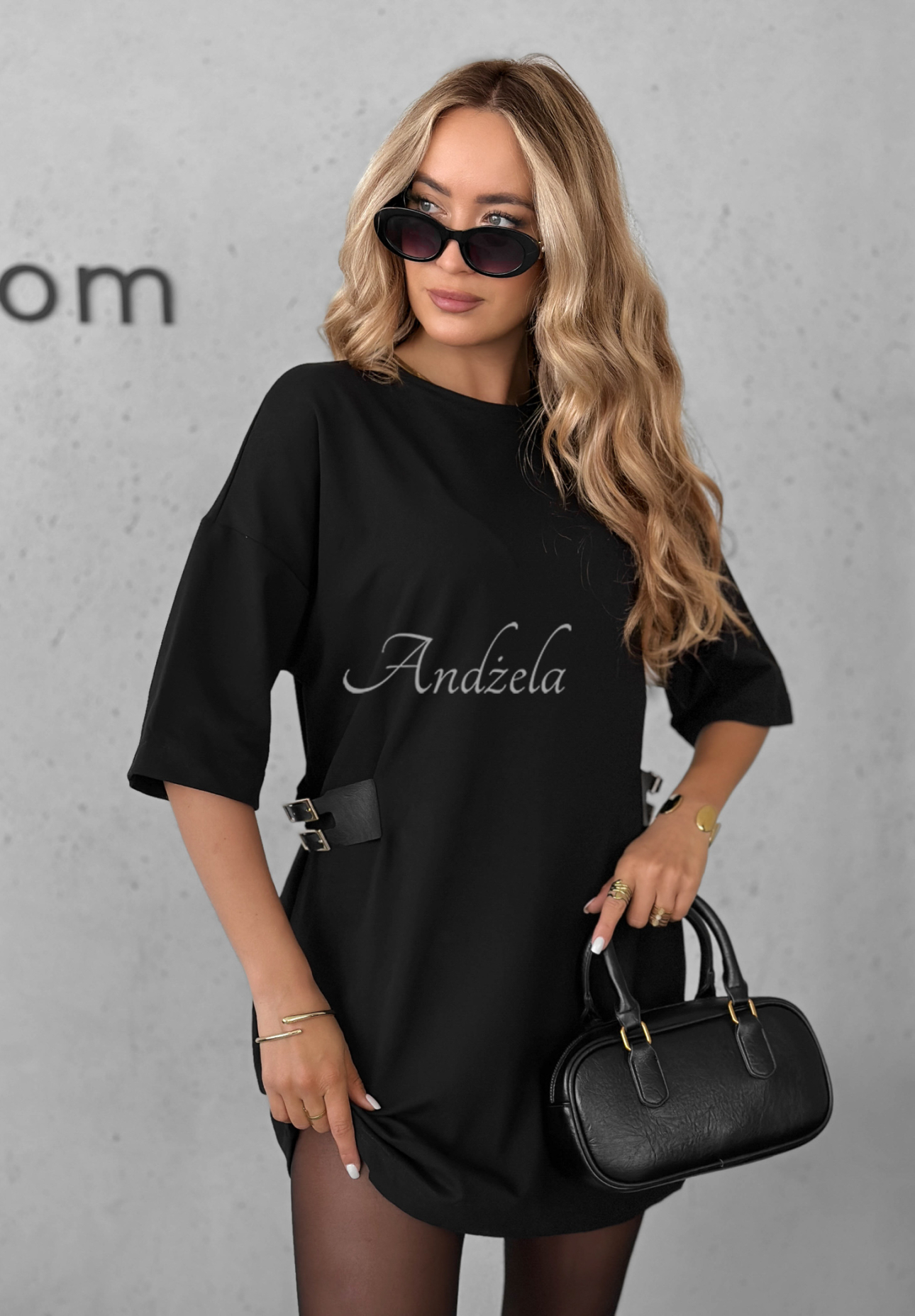 Somewhere Else cotton dress black