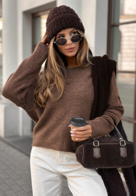 Sweter oversize Go Ask Her mokka