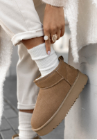 Zamszowe botki Wild Wind beżowe