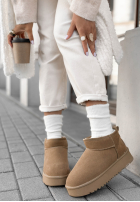 Zamszowe botki Wild Wind beżowe