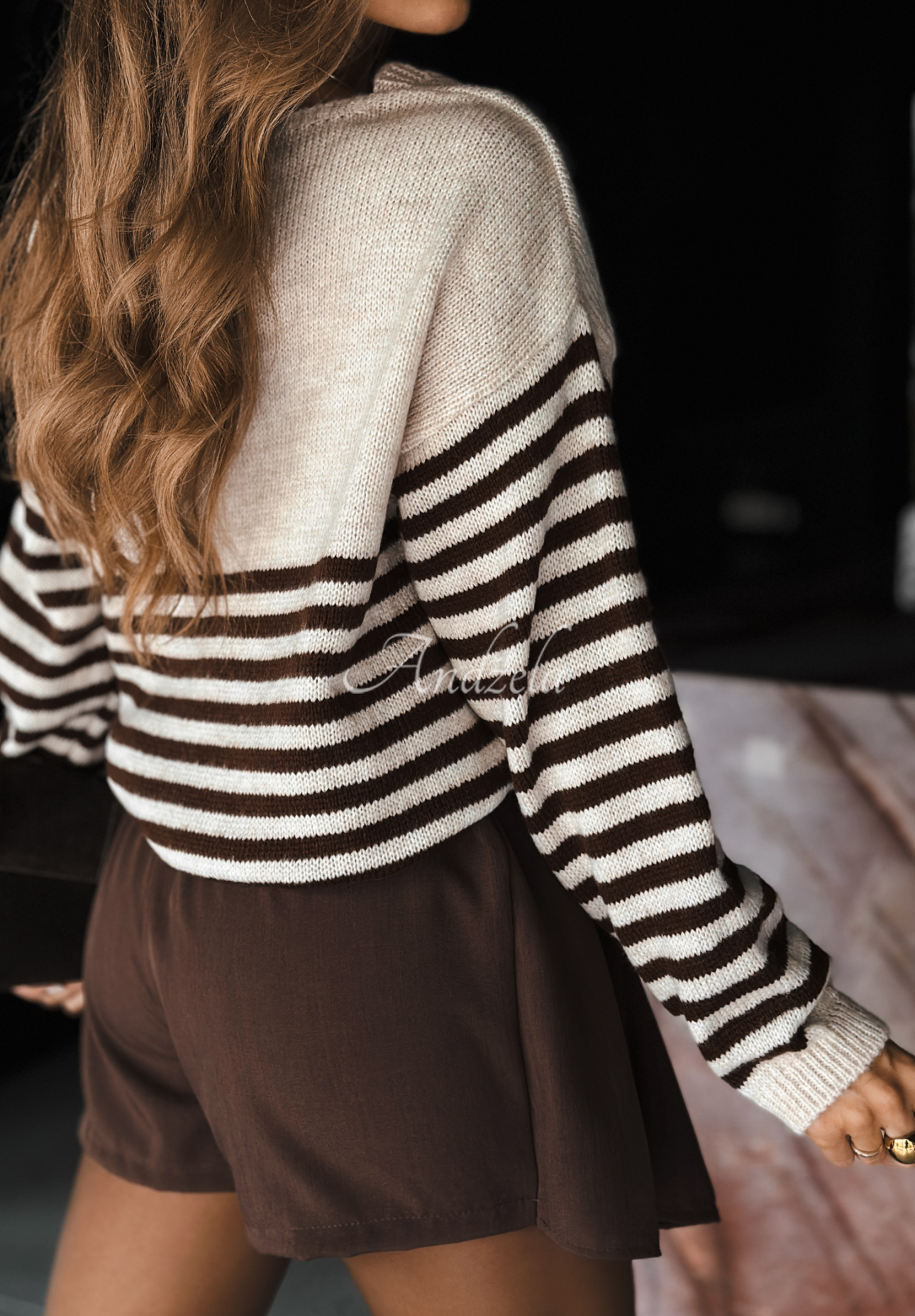 Striped sweater with wool and mohair It Was Yesterday beige