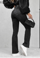 Spodnie jeansowe z paskiem Just My Luck ciemnoszare