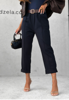 Spodnie z paskiem Can’t Unsee granatowe