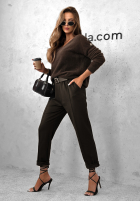 Sweter alpaka Teddy Fluff czekoladowy