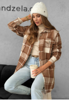 Koszula w kratę Tea With Cinnamon czekoladowa