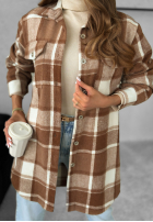 Koszula w kratę Tea With Cinnamon czekoladowa