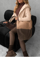 Długi kardigan Show Me More beżowy