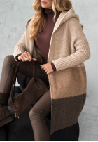 Długi kardigan Show Me More beżowy