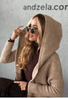 Długi kardigan Show Me More beżowy