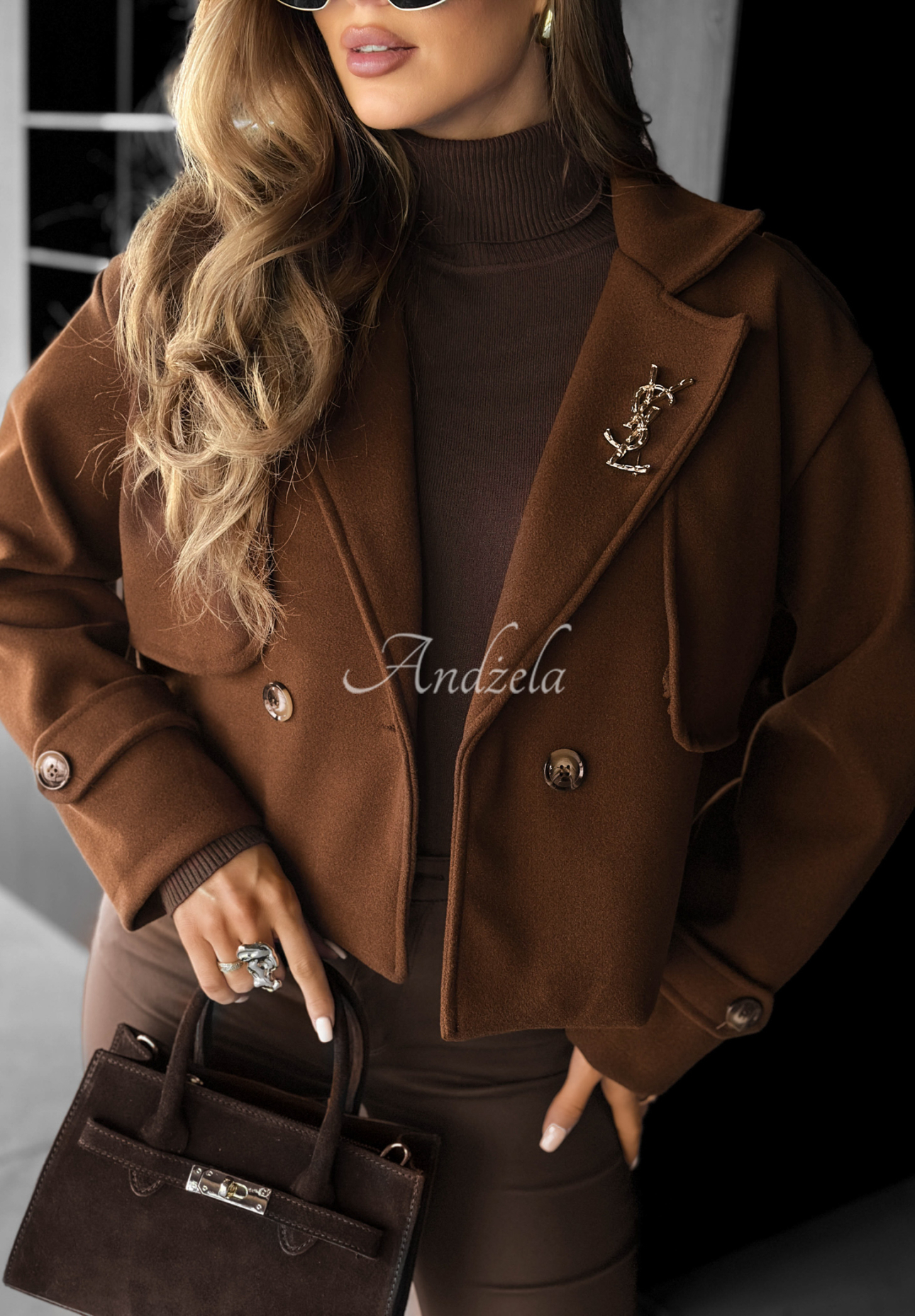 We Never Talk short coat chocolate