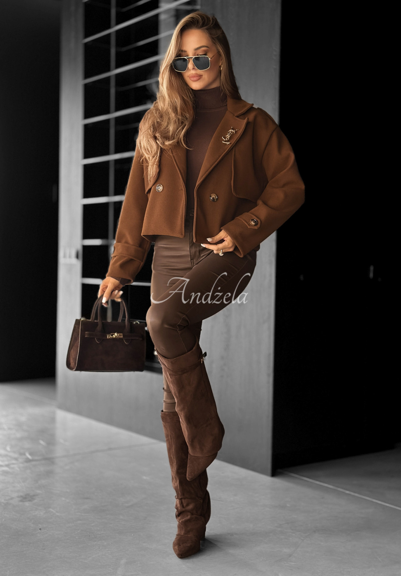 We Never Talk short coat chocolate