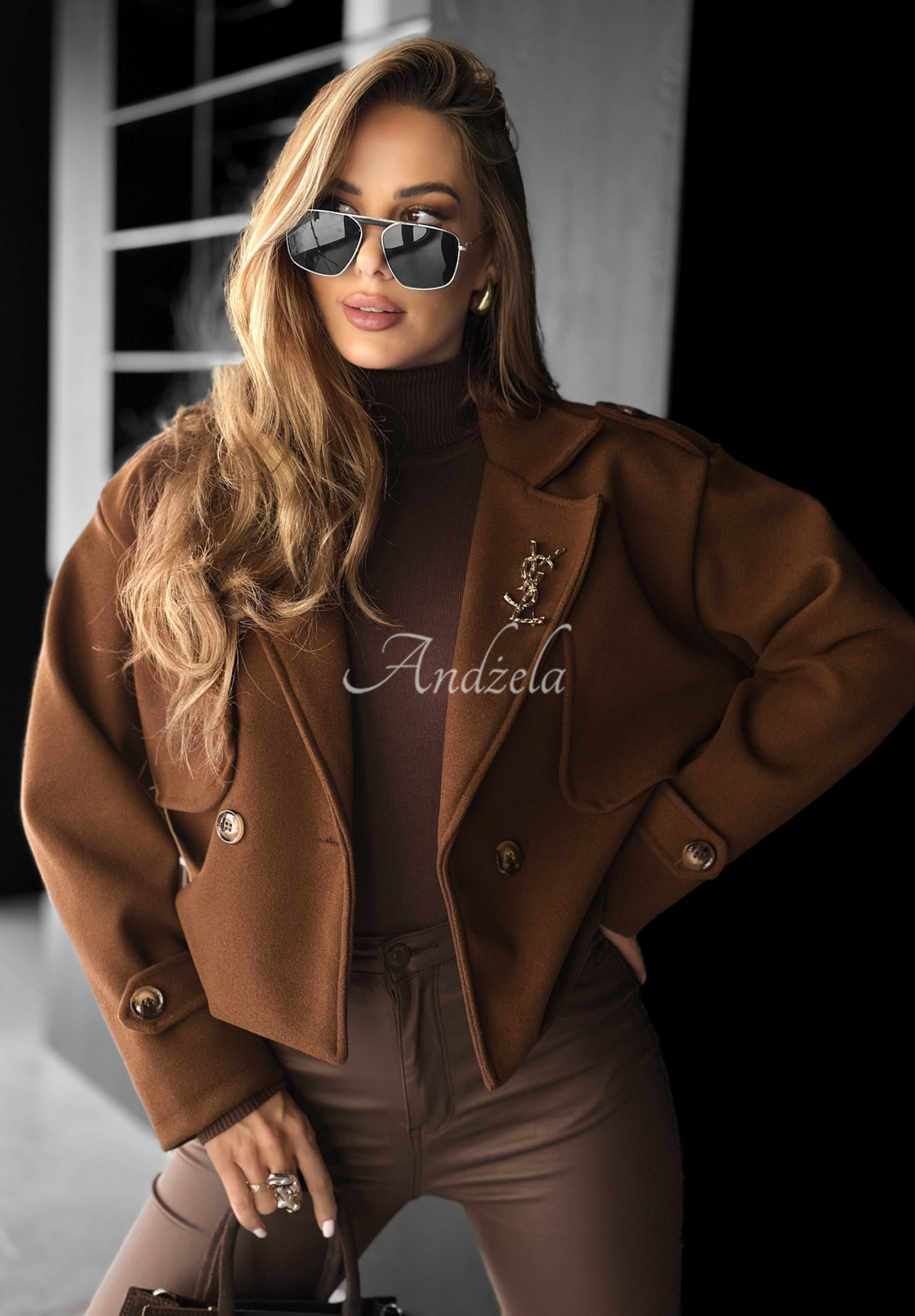 We Never Talk short coat chocolate