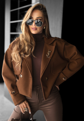 We Never Talk short coat chocolate