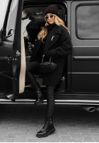 Płaszcz kożuszek oversize Under The Leaves czarny