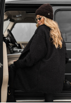 Płaszcz kożuszek oversize Under The Leaves czarny