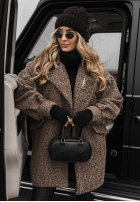 Płaszcz kożuszek oversize Under The Leaves czekoladowy