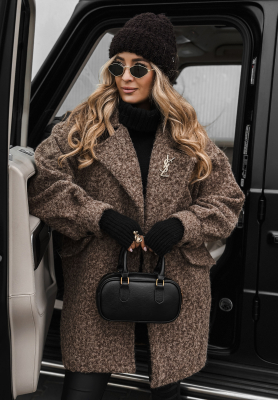 Under The Leaves chocolate wool sheepskin coat