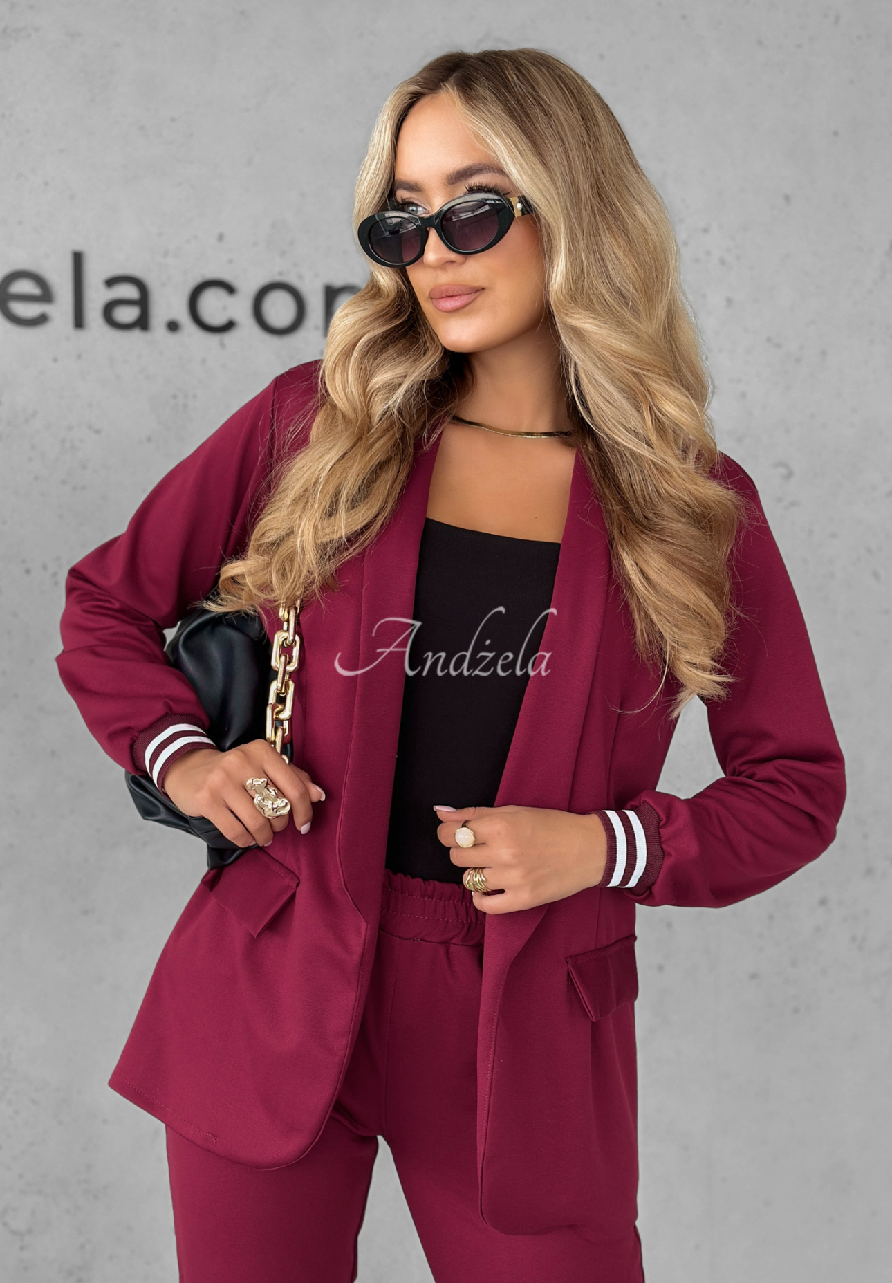 Veros burgundy women's tracksuit