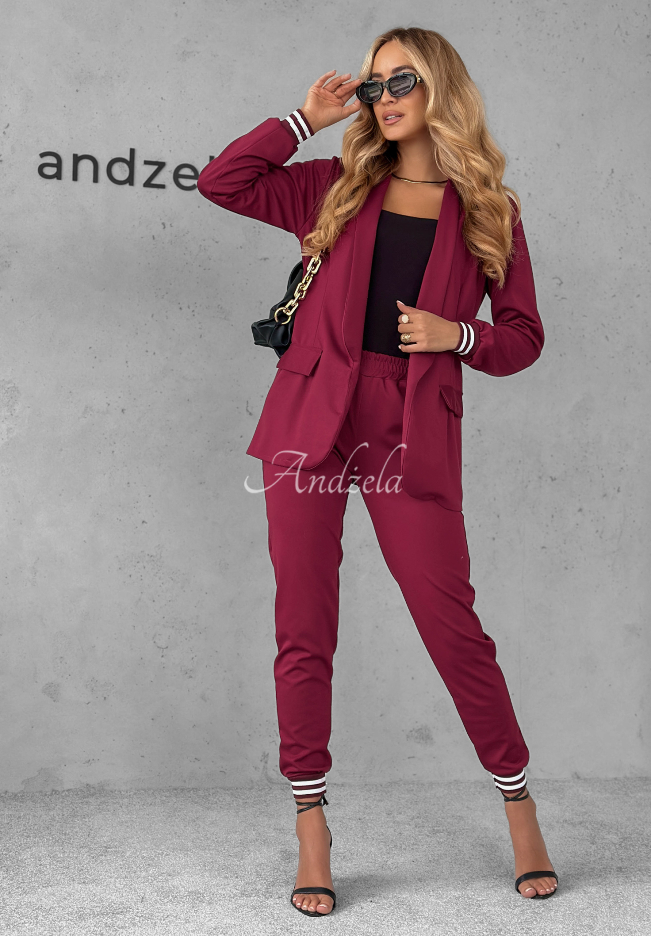 Veros burgundy women's tracksuit