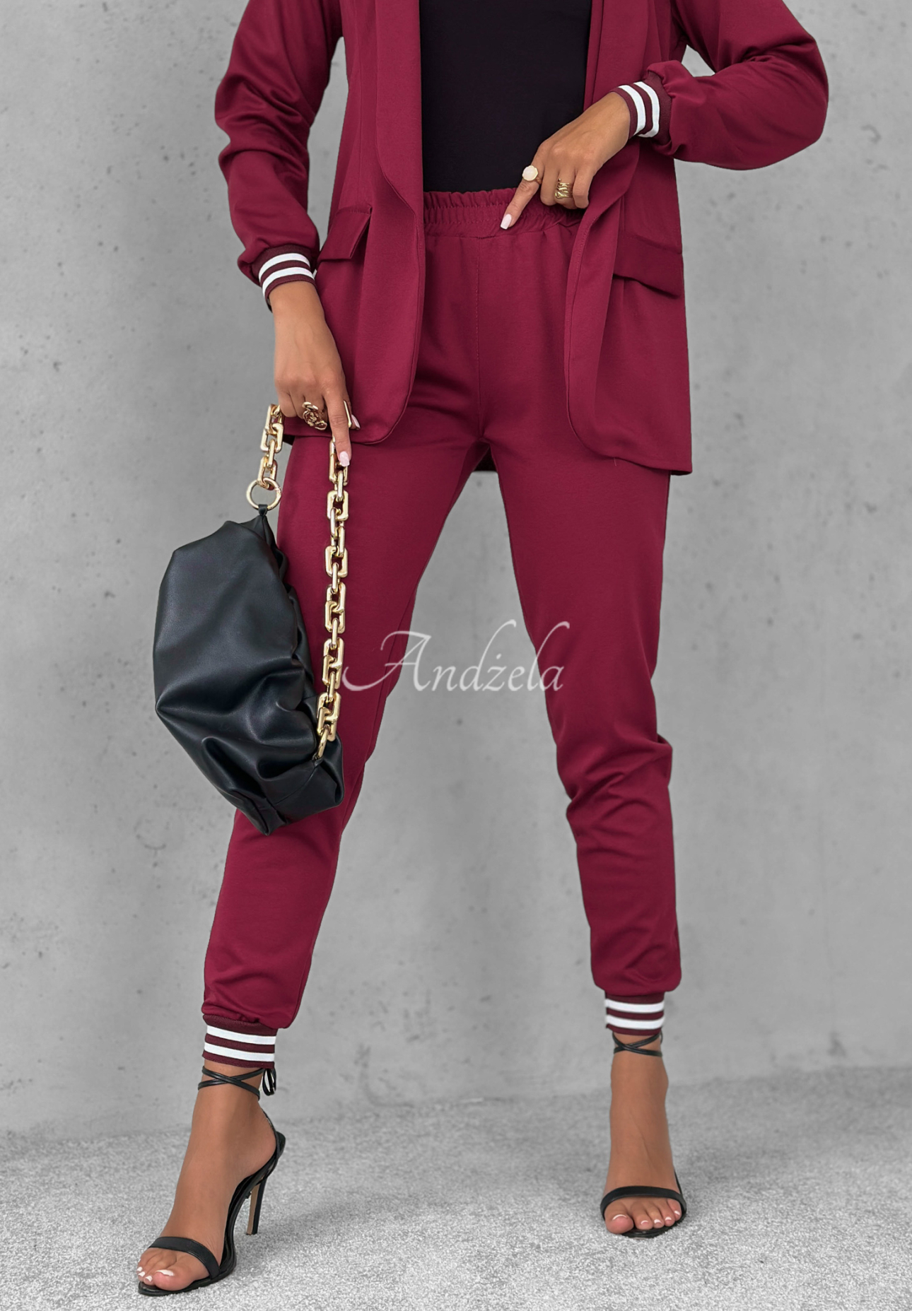 Veros burgundy women's tracksuit