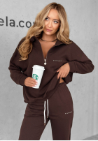 Komplet dresowy bluza i spodnie Pause Time czekoladowy