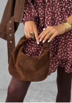 Zamszowa torebka Just Lipstick czekoladowa