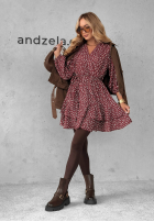 Kwiecista sukienka mini Florists Dream burgundowa