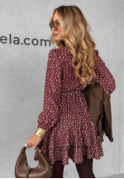 Kwiecista sukienka mini Florists Dream burgundowa