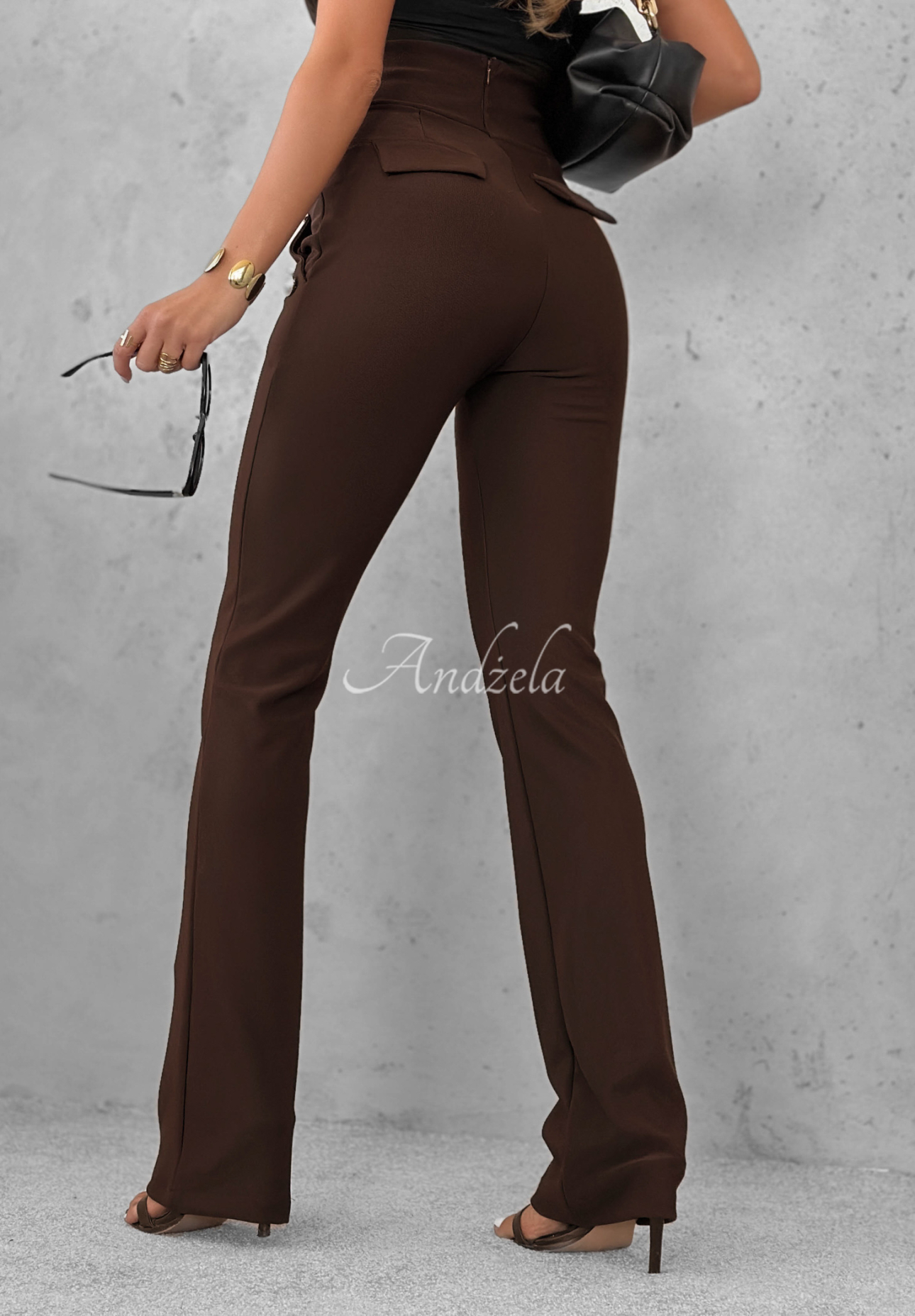 Without Reason chocolate button pants