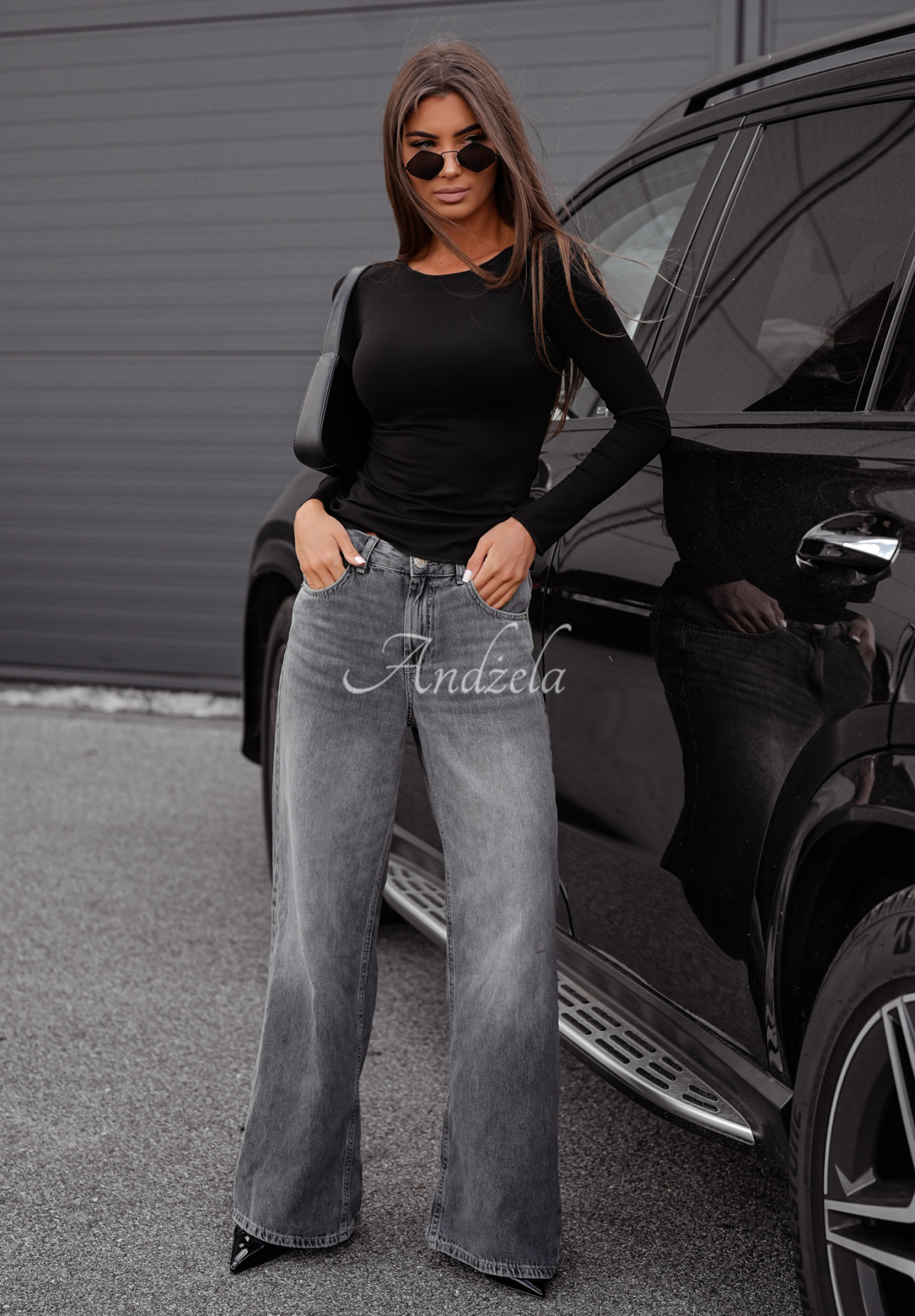 Basanti viscose longsleeve blouse black