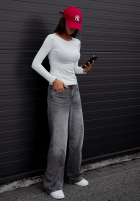 Wiskozowa bluzka longsleeve Basanti ecru