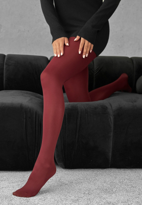 Andrana burgundy 100 den tights