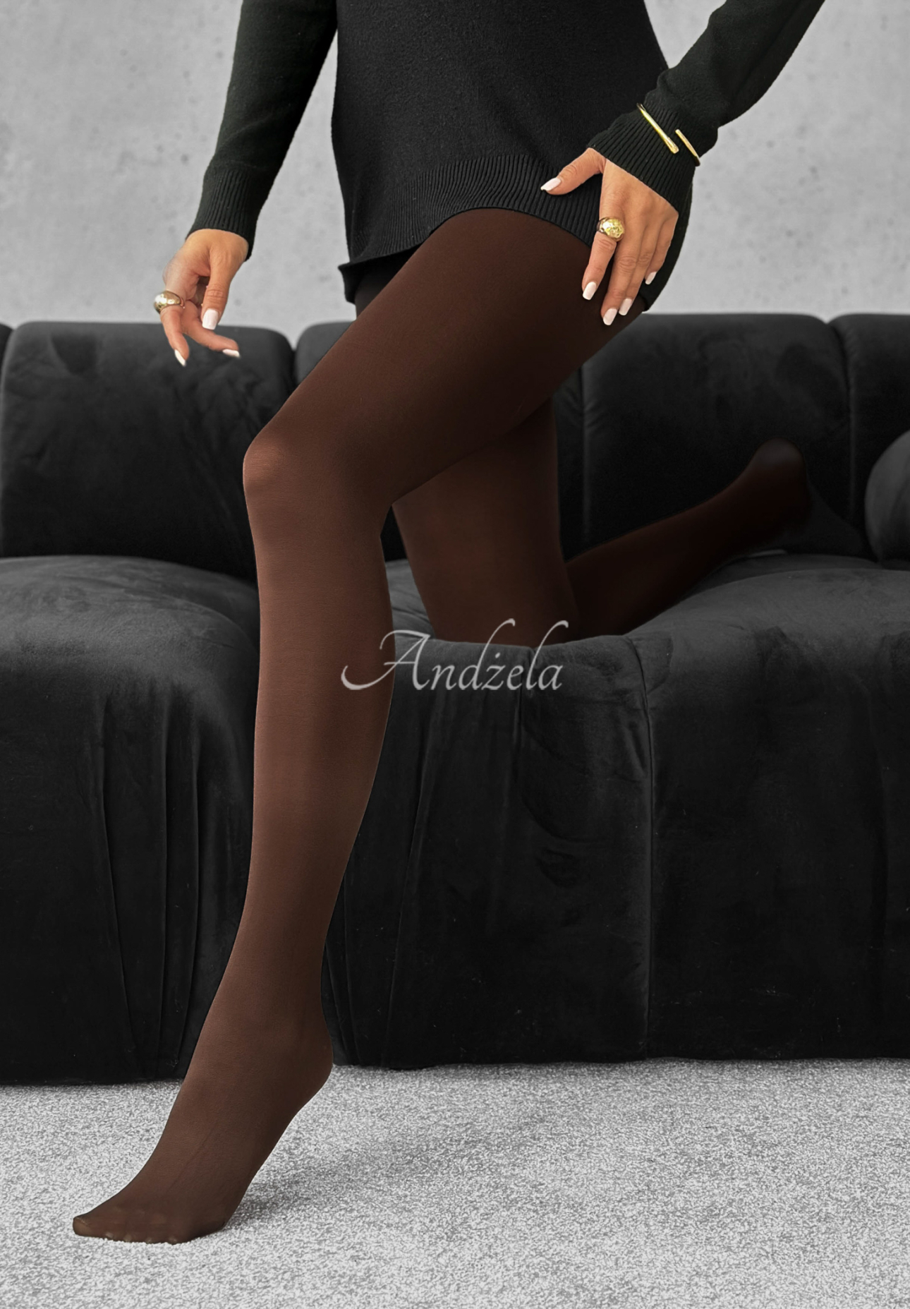 Andrana chocolate tights 100 den