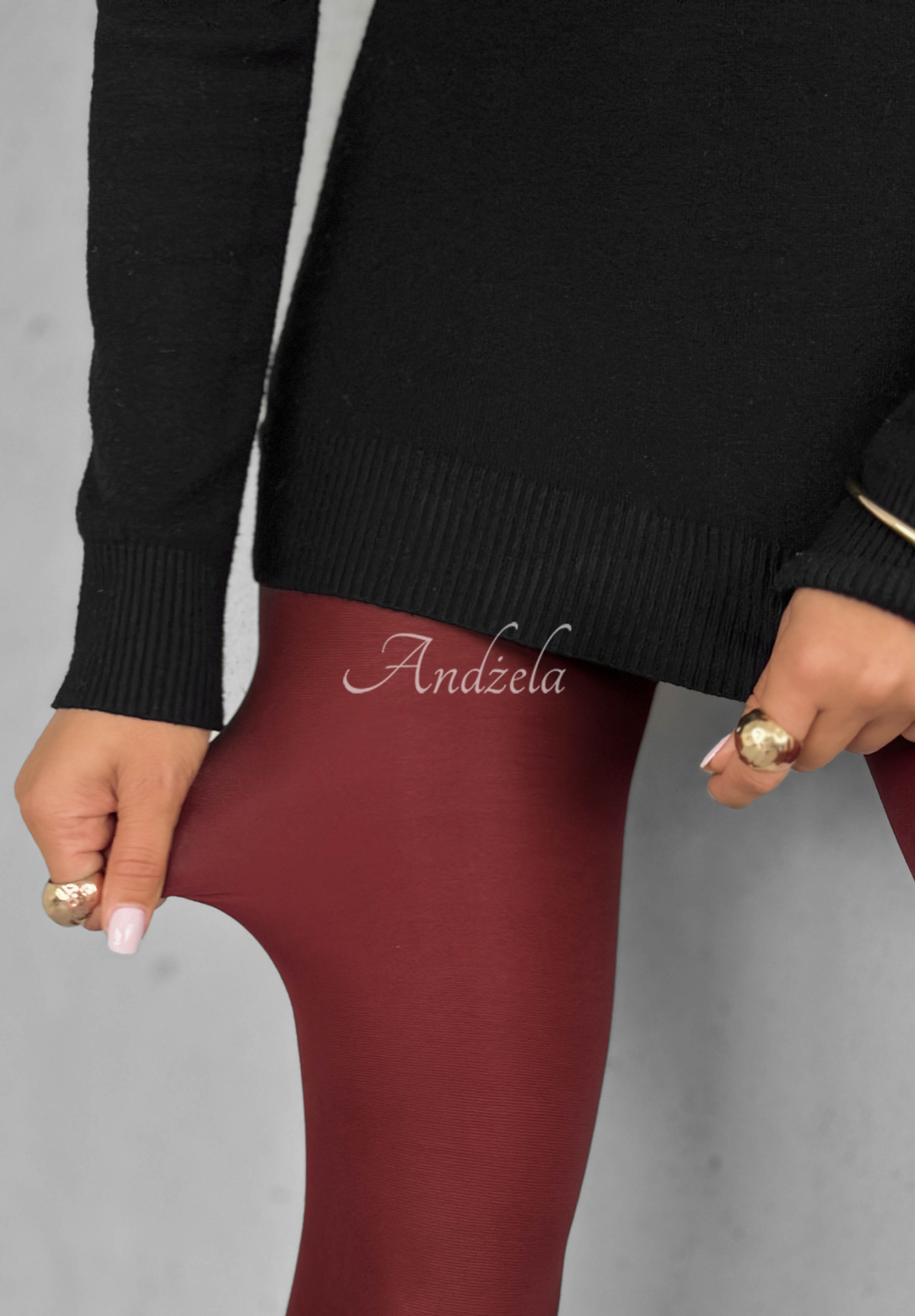 Edelia burgundy 60 den tights
