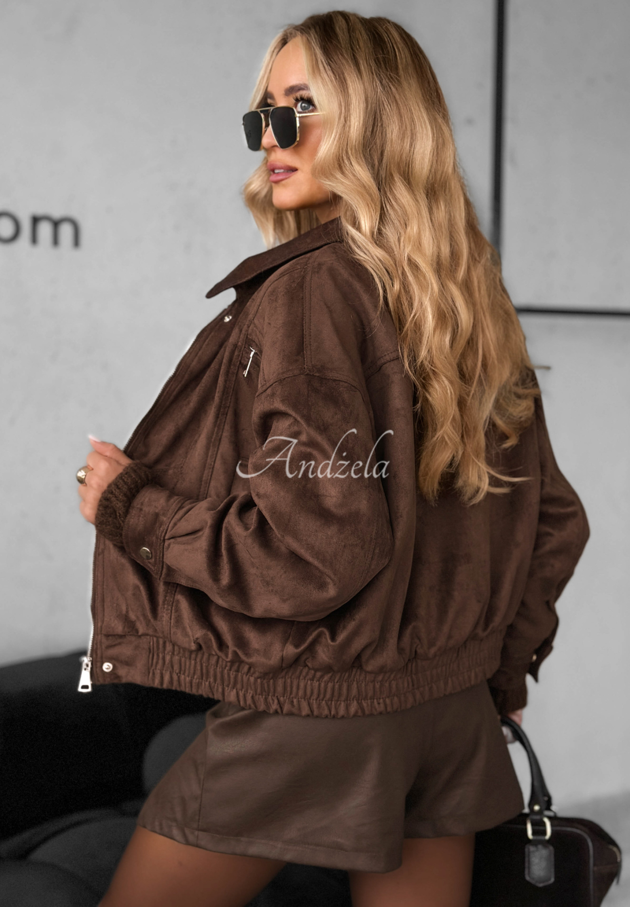 Just A Mistake chocolate suede ramones jacket