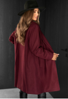 Długi płaszcz Text Me Back burgundowy