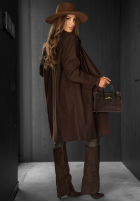 Długi płaszcz Text Me Back czekoladowy