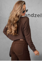 Lekki sweter Round Oak czekoladowy