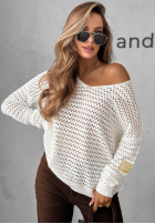 Lekki sweter Round Oak ecru