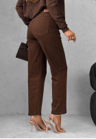 Spodnie jeansowe mom fit Cold Message czekoladowe